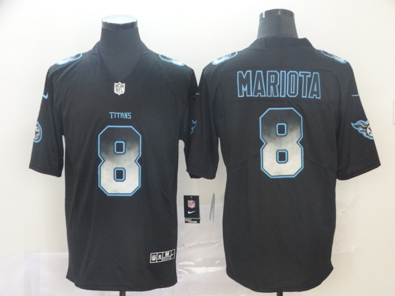 Men's Tennessee Titans Marcus Mariota #8 Black Jersey